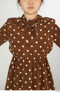 Aera brown dots dress casual dressed upper body 0001.jpg